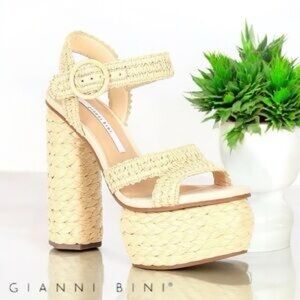 Gianni Bini Woven Platform Sandals